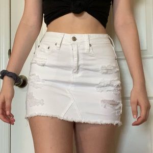 American Eagle Outfitters White Jean Skirt